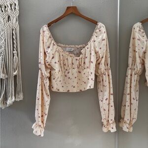 Floral Cream Women's Top